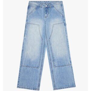 Silnt Chptrs "Rancher" Light Blue Wash Washed Stitch Jeans Size 30